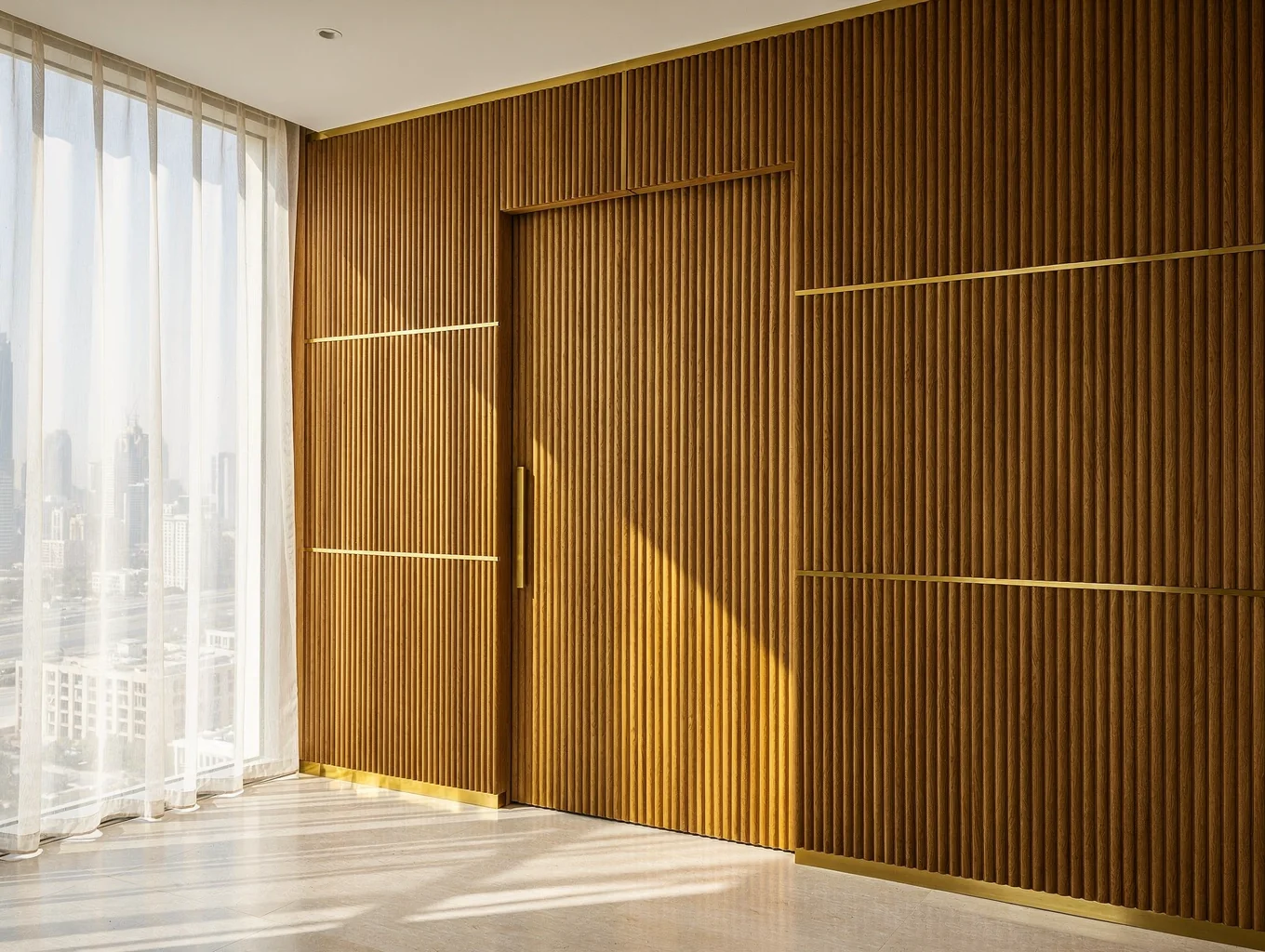 Interior design moodboard with material samples