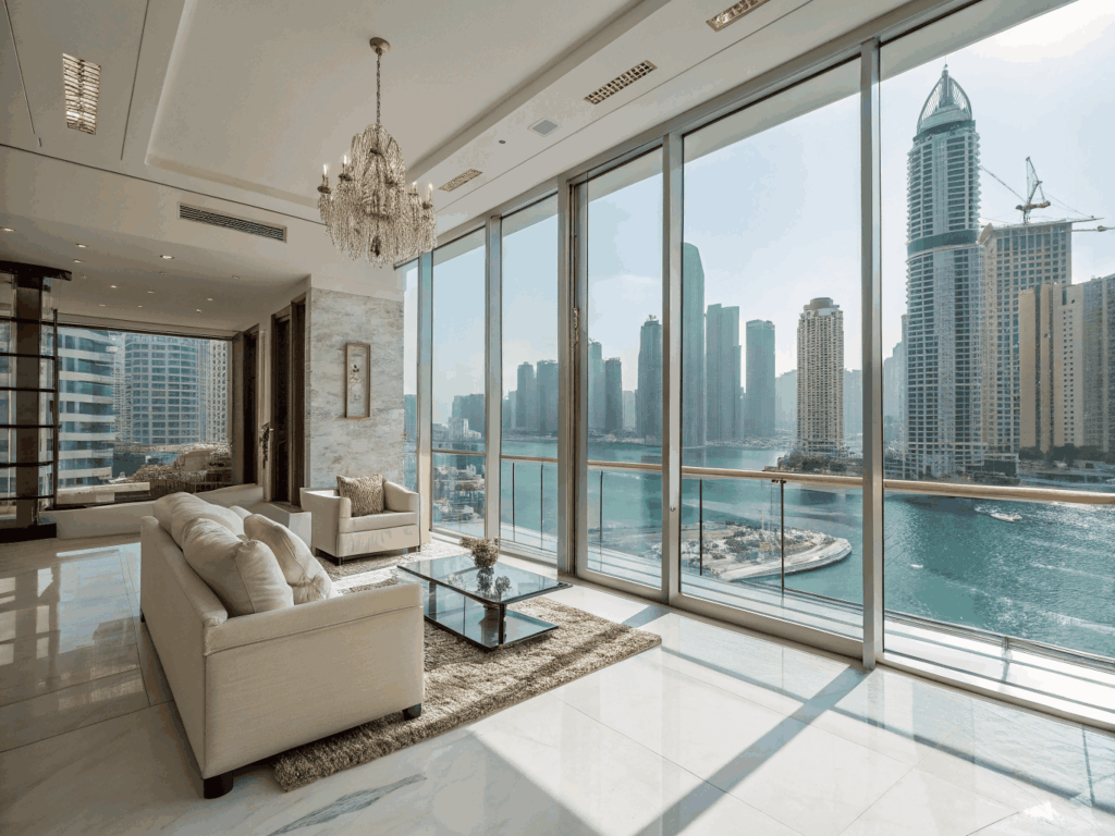 Warm Contemporary Apartment: A calm living and dining study exploring warm neutrals, useful furniture proportions and a connected layout