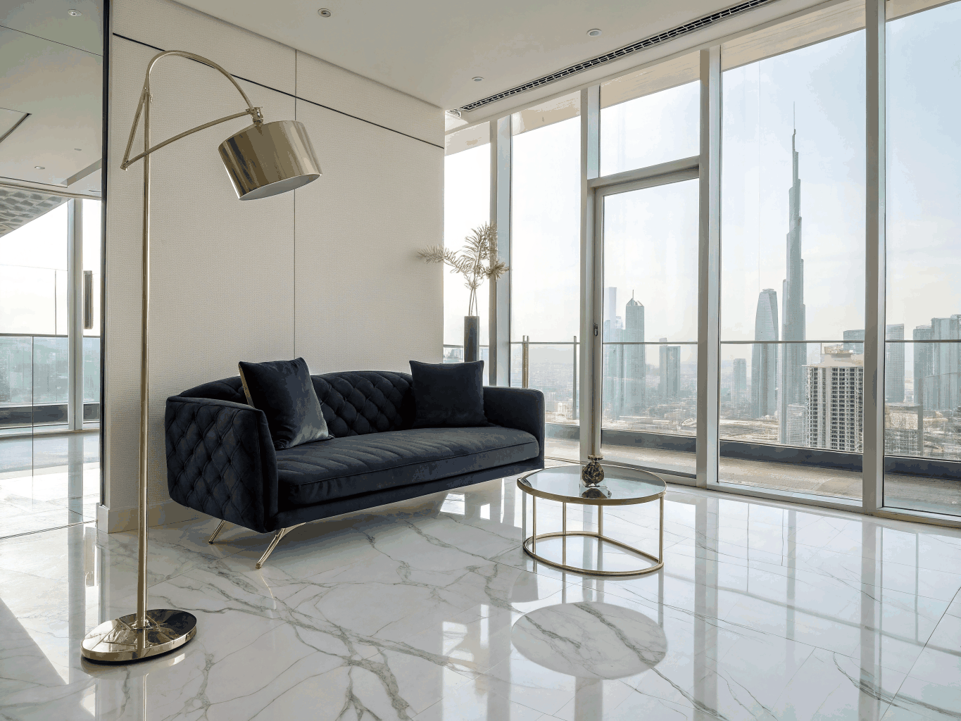 Interior design concept of a coordinated living space